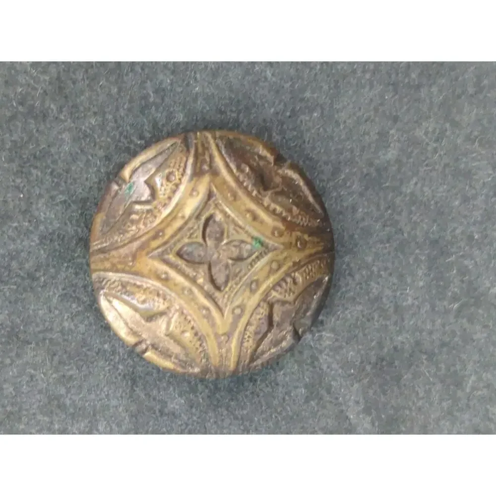 LOT EE of 10 Antique Vintage Victorian Brass Mixed Materials Buttons ESTATE FIND